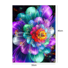 Lade das Bild in den Galerie-Viewer, Fluoreszierende Blume Stich - voller runder Diamant - 30x40cm
