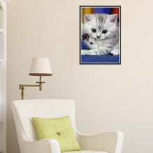 Lade das Bild in den Galerie-Viewer, Katze - voller runder Diamant - 40x30cm
