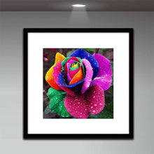 Lade das Bild in den Galerie-Viewer, Bunte Blume - voller runder Diamant - 30x30cm
