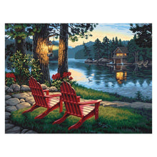 Lade das Bild in den Galerie-Viewer, Lakeside - voller runder Diamant - 35x25cm
