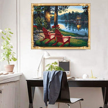 Lade das Bild in den Galerie-Viewer, Lakeside - voller runder Diamant - 35x25cm
