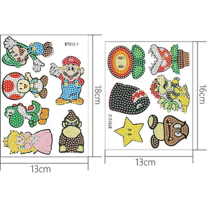 2pcs Cartoon diy Diamantzeichnungsaufkleber