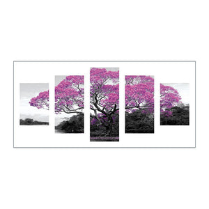 Romantischer Baum 5 - Bilder - voller runder Diamant - 95x45cm