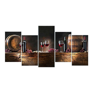 Rotwein 5 - Bilder - voller runder Diamant - 95x45cm