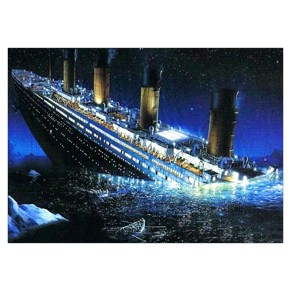 Titanic - voller runder Diamant - 30x40cm