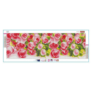 Blume - volle Runde Diamant-Malerei - 80x30cm