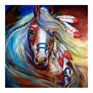 Müde Pferd - volle Diamant-Malerei - 30x30cm