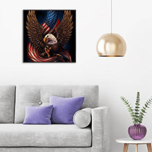 Lade das Bild in den Galerie-Viewer, Adler-Flagge - voller runder Diamant - 30x30cm
