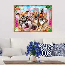 Lade das Bild in den Galerie-Viewer, Hunde - voller runder Diamant - 40x30cm
