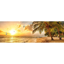 Lade das Bild in den Galerie-Viewer, Strand am Meer - volle Runde Diamant-Malerei - 80x30cm
