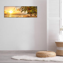 Lade das Bild in den Galerie-Viewer, Strand am Meer - volle Runde Diamant-Malerei - 80x30cm
