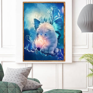 Süße Katze - volle Diamant-Malerei - 40x30cm
