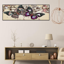 Lade das Bild in den Galerie-Viewer, Schmetterling - volle Runde Diamant-Malerei - 80x30cm
