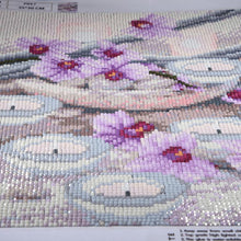 Lade das Bild in den Galerie-Viewer, Kerze Blume - voller quadratischer Diamant - 30x35cm
