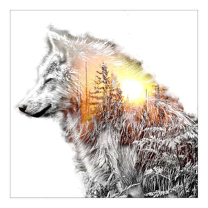 Neuheit Wolf - volle Diamant-Malerei - 30x30cm