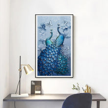 Lade das Bild in den Galerie-Viewer, Pfau - voller quadratischer Diamant - 30x40cm
