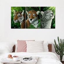 Lade das Bild in den Galerie-Viewer, 3pcs Tiger - voller quadratischer Diamant - 80x40cm
