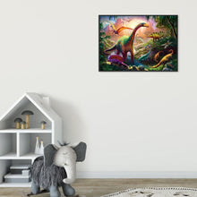 Lade das Bild in den Galerie-Viewer, Dinosaurier - voller runder Diamant - 40x30cm
