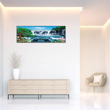 Lade das Bild in den Galerie-Viewer, Wasserfall - volle runde Diamant-Malerei - 80x30cm
