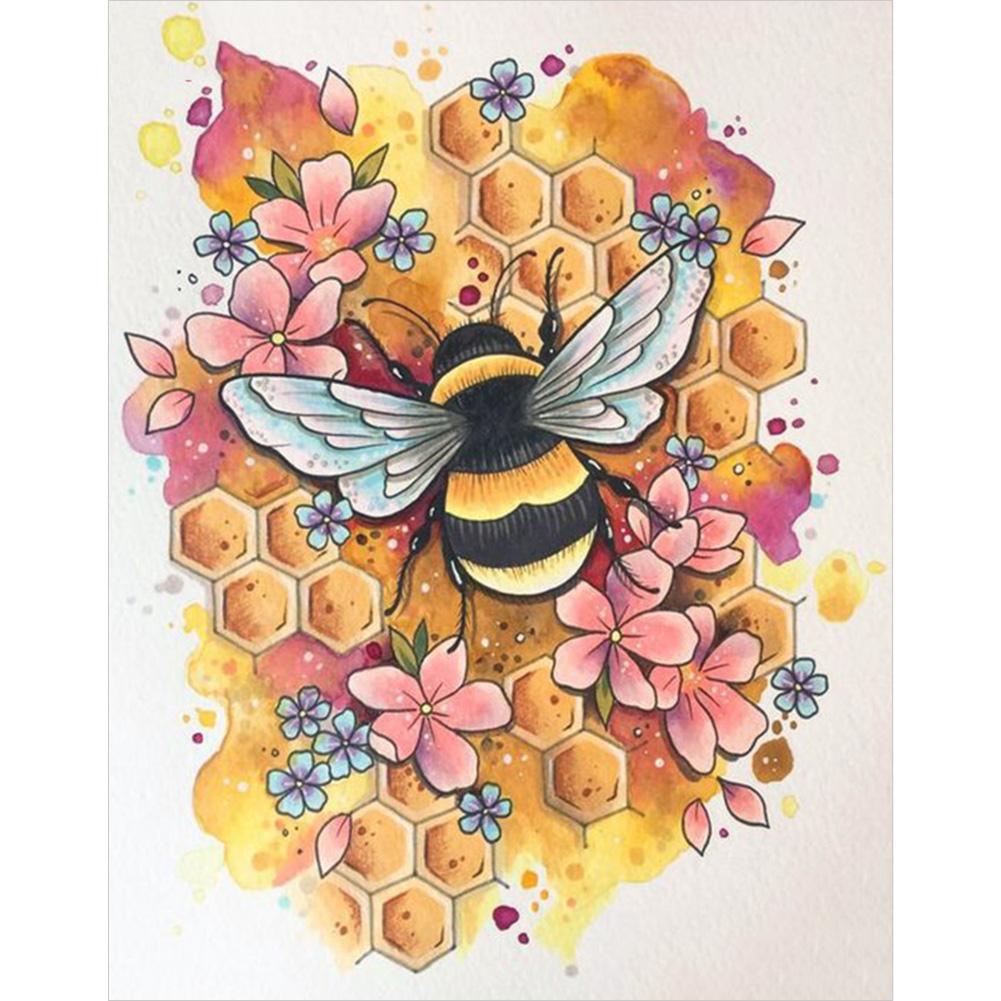 Bienen - volle Diamant-Malerei - 40x30cm