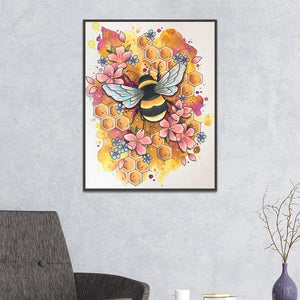 Bienen - volle Diamant-Malerei - 40x30cm