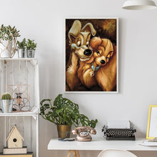 Lade das Bild in den Galerie-Viewer, Hund - voller runder Diamant - 40x30cm
