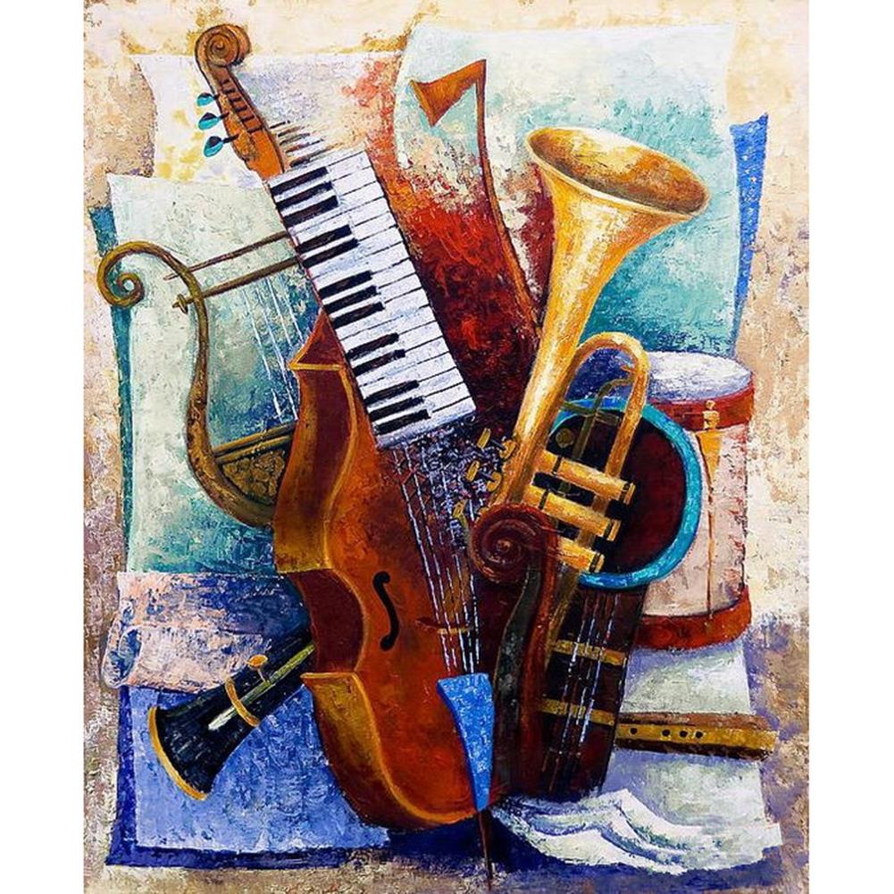 Musikinstrumente - runder Runder Diamant - 30x40cm