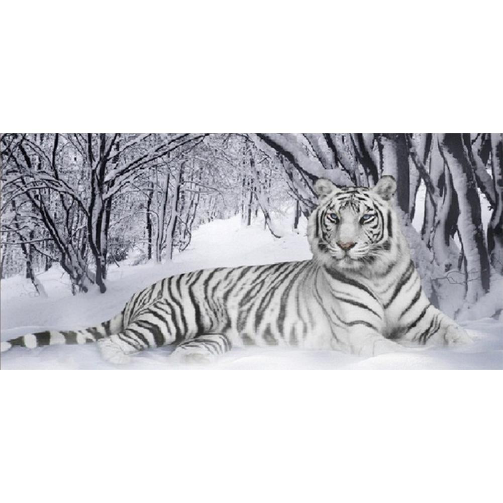 Tiger - voller runder Diamant - 90x45cm
