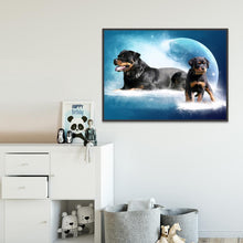 Lade das Bild in den Galerie-Viewer, Hund - voller runder Diamant - 40x30cm
