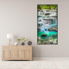 Lade das Bild in den Galerie-Viewer, Wasserfall - volle runde Diamant-Malerei - 85x45cm
