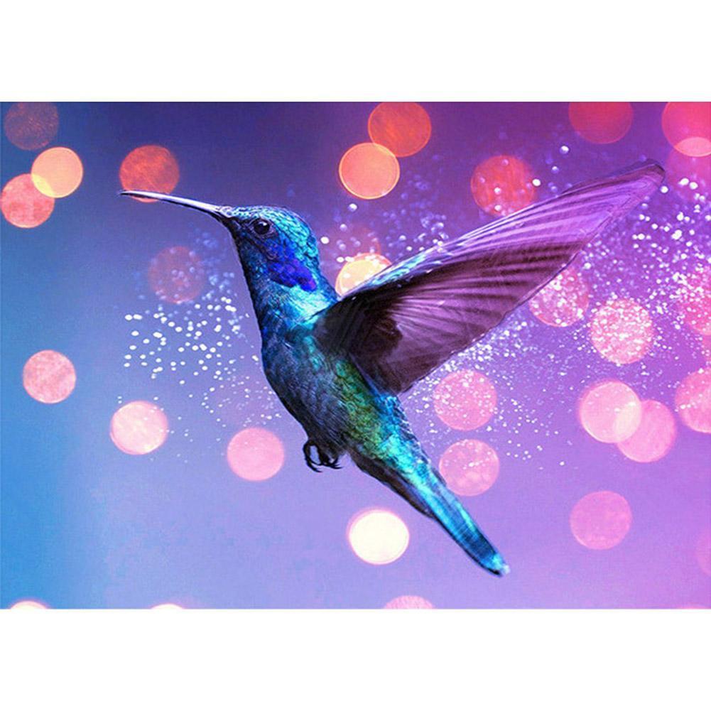 Fliegender Vogel - voller runder Diamant - 40x30cm