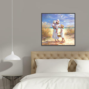 Familie - voller runder Diamant - 30x30cm