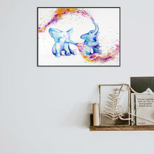 Lade das Bild in den Galerie-Viewer, Elefant - voller runder Diamant - 30x40cm
