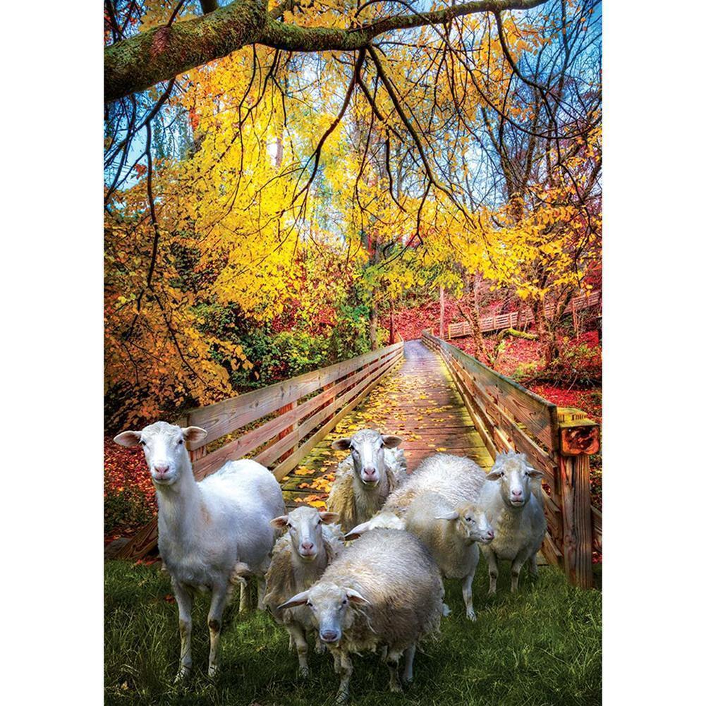Tiere - voller quadratischer Diamant - 40x30cm