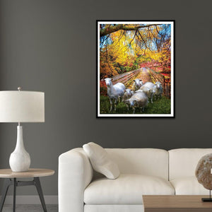 Tiere - voller quadratischer Diamant - 40x30cm