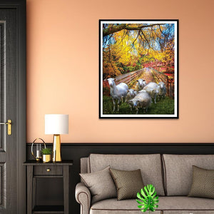 Tiere - voller quadratischer Diamant - 40x30cm