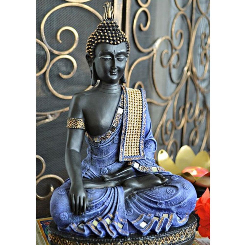 Buddha-Statue - voller runder Diamant - 30x40cm