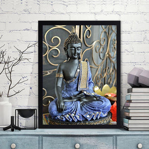 Buddha-Statue - voller runder Diamant - 30x40cm