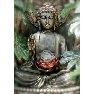 Buddha-Statue - voller runder Diamant - 30x40cm