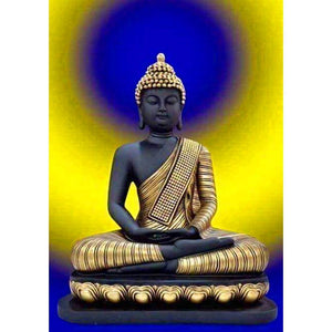 Buddha-Statue - voller runder Diamant - 30x40cm