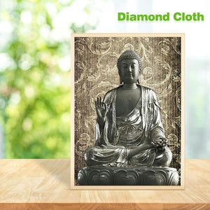 Buddha-Statue - voller runder Diamant - 30x40cm