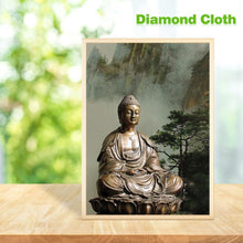 Lade das Bild in den Galerie-Viewer, Buddha-Statue - voller runder Diamant - 30x40cm
