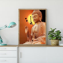 Lade das Bild in den Galerie-Viewer, Buddha-Statue - voller runder Diamant - 30x40cm
