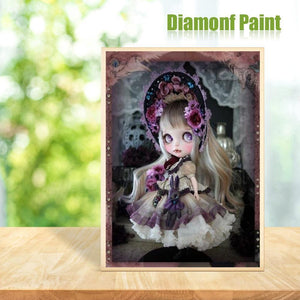 Puppe - voller runder Diamant - 30x40cm