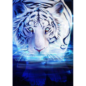 Tiger - voller runder Diamant - 30x40cm