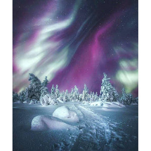 Aurora Landschaft - voller runder Diamant - 40x30cm