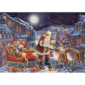 Santa claus - voller runder Diamant - 40x30cm