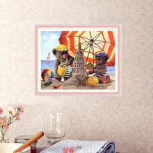 Lade das Bild in den Galerie-Viewer, Bär - voller runder Diamant - 35x30cm
