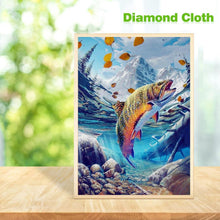 Lade das Bild in den Galerie-Viewer, Fisch - voller runder Diamant - 30x40cm
