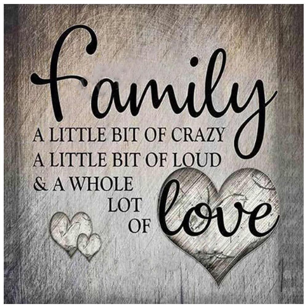 Familie - voller runder Diamant - 40x40cm